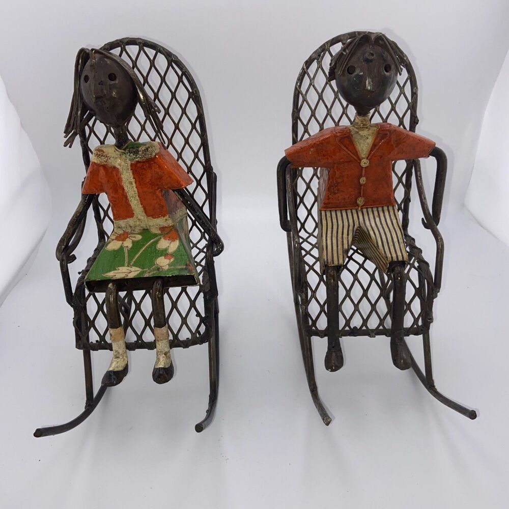 Signed Original Felguerez Sculpture Iron Mid Century Modern Mexican Art Set - Picture 1 of 6